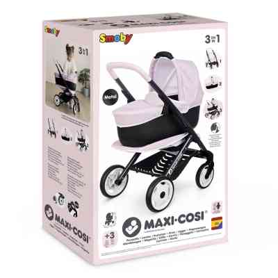 Коляска для ляльок Smoby Maxi-Cosi 3 в 1. Рожева перлина зі знімною люлькою, 55 x 39 x 64 см, 3+ (7600253121) Вінниця