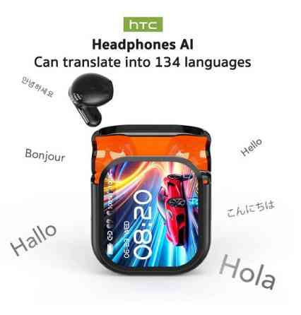 Бездротові навушники HTC NE20 AI Bluetooth сенсорне керування – зарядний кейс, чорні Запоріжжя
