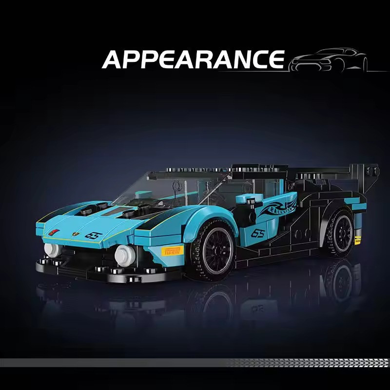 Конструктор Гоночная спортивная машина на 383 детали,голубая Каменец-Подольский - изображение 3