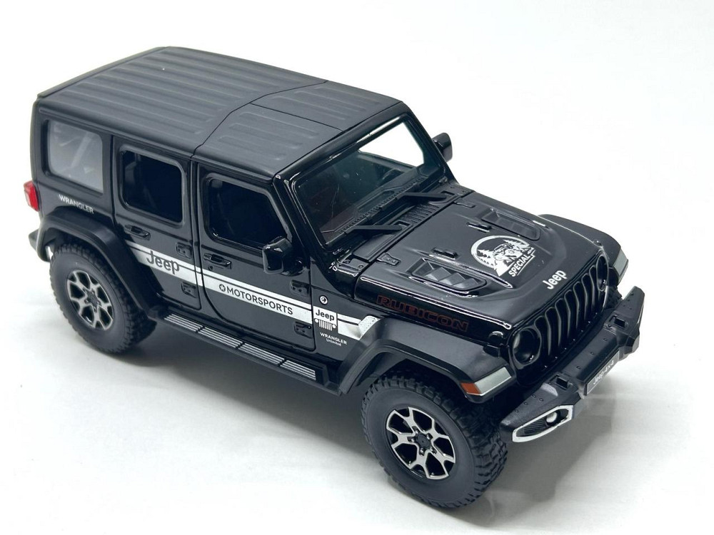 Машина Автосвіт Jeep vlanger інерційна відчиняються двері капот багажник 21см Чорна (AP-1979) Чернигов - изображение 1