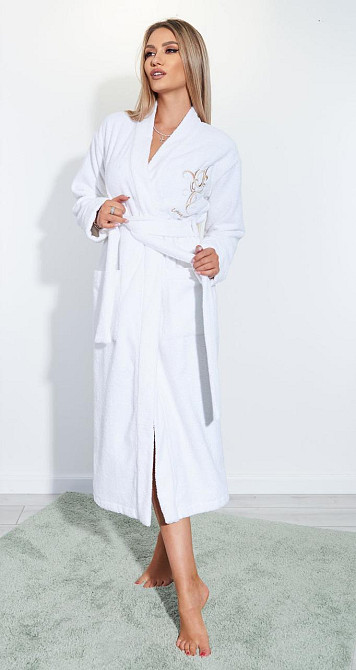 Хлопковый махровый халат с вышивкой Киев - изображение 4