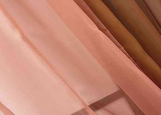 Кухонные шторы VR-Textil № 090к с ламбрекеном и подвязками коричневый с коралловым 280х170 см (52-1163) Киев