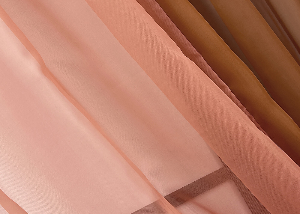 Кухонные шторы VR-Textil № 090к с ламбрекеном и подвязками коричневый с коралловым 280х170 см (52-1163) Киев - изображение 4