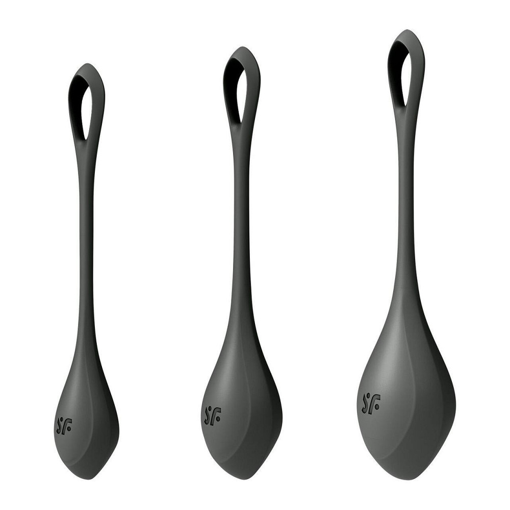 Набір йоні намистин Satisfyer Yoni Power 2 Black, діаметр 2-2,5-3см, маса 22-44-73 г Sex Aura Київ - фото 1