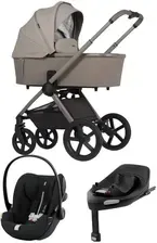 Дитяча коляска Venicci Upline 2 – zestaw 4w1 – z fotelikiem Cybex Cloud G i-Size i Bazą G – Taupe Київ - фото 1