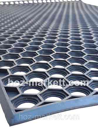 Килимок 115х80х1 см гумовий брудозахисний сота чорний Харків