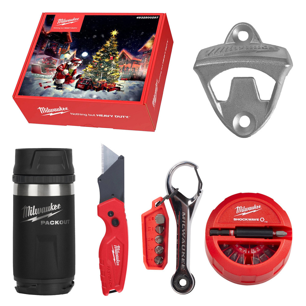 Набор ручного инструмента MILWAUKEE Christmas Promo 2025 (открывалка TOOLGUARD (4932500164), компактный нож Fastback (493247135 Одесса - изображение 1