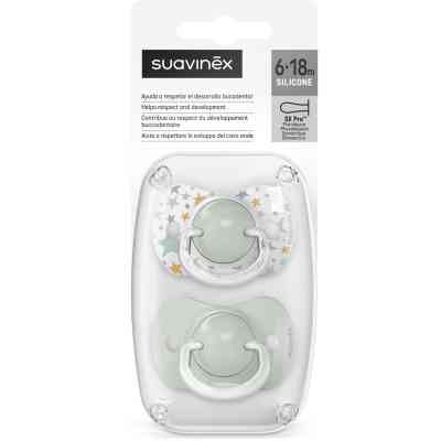 Пустышка Suavinex Dreams фізіологічна 2 шт, 6-18 місяців, зелена (308275) Винница