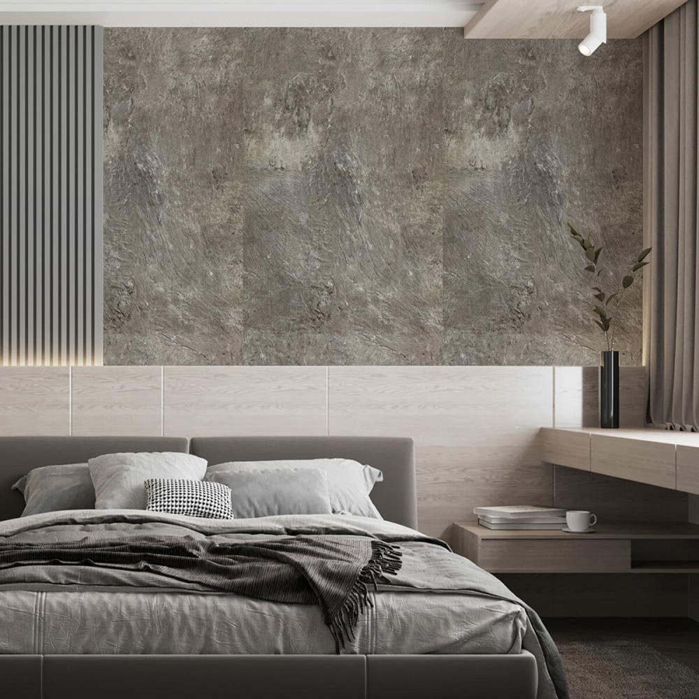 Самоклеящаяся виниловая плитка в рулоне 600х3000х2мм Серый мрамор Глянец SW-00001286 Днепр - изображение 6