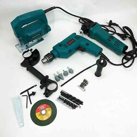 Набір електроінструментів 3в1: мережний ударний дриль, болгарка мережева, електричний лобзик потужний JI-63 Львів