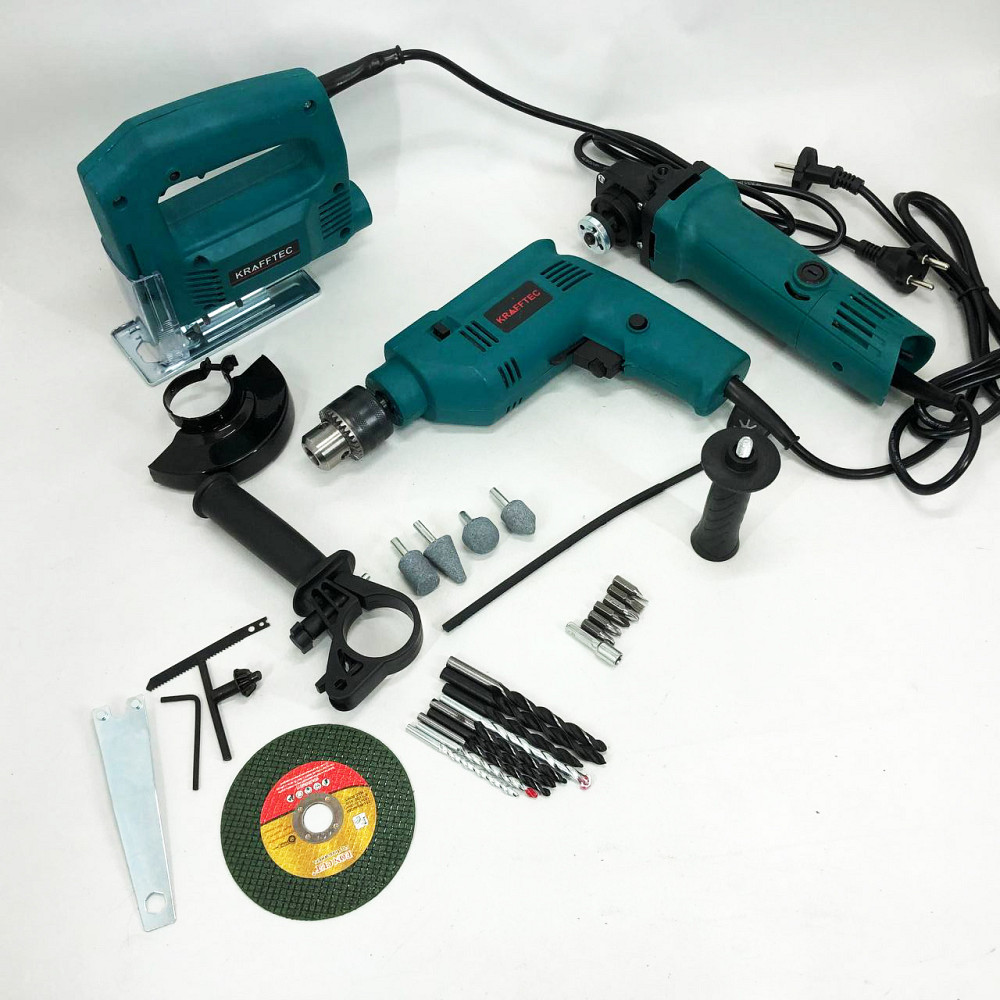 Набір електроінструментів 3в1: мережний ударний дриль, болгарка мережева, електричний лобзик потужний LN-12 Львів - фото 3