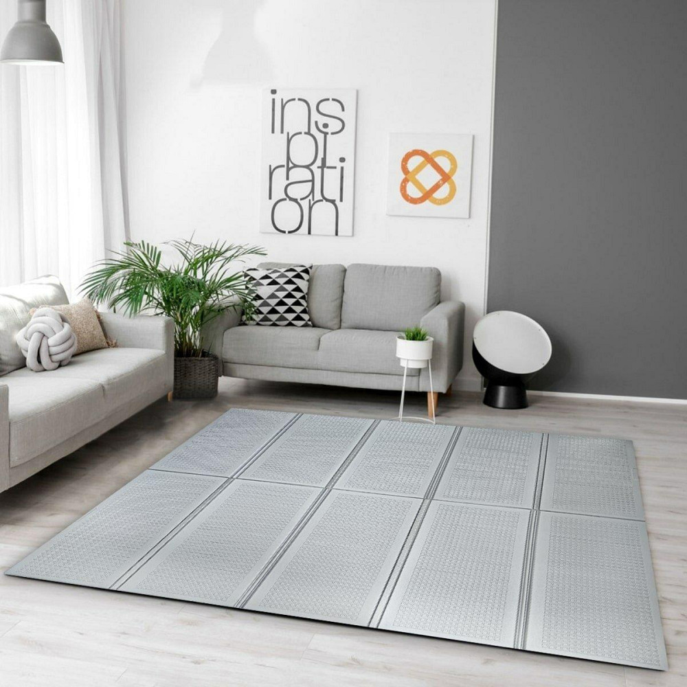 Детский складной термоковрик однотонный 2000х1500х10мм Серый (299) SW-00001187 Киев - изображение 5