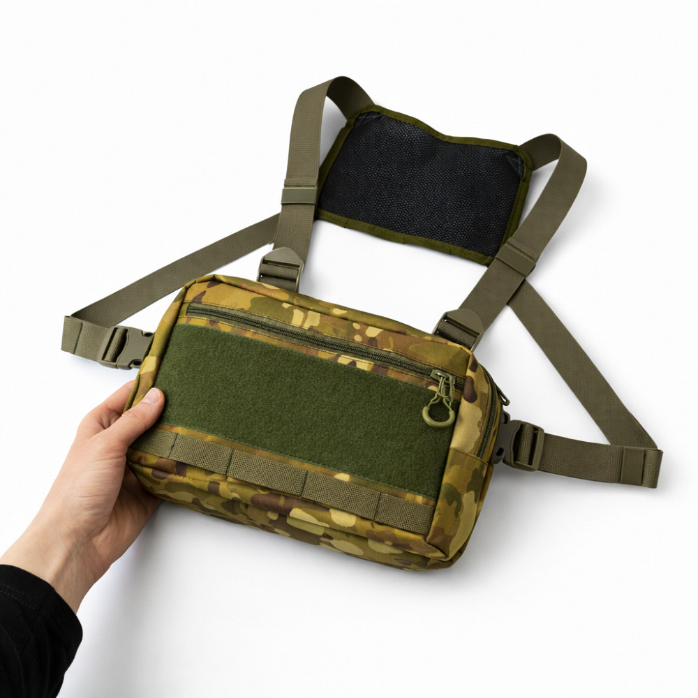 Чоловіча стьобана сумка через плече, Сумка у військовому стилі на плечі Чоловіча армійська DI-79 Львів - фото 14