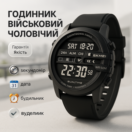 Часы наручные электронные для парней SKMEI, Часы для военных и отдыха туризма GU-11 Львов