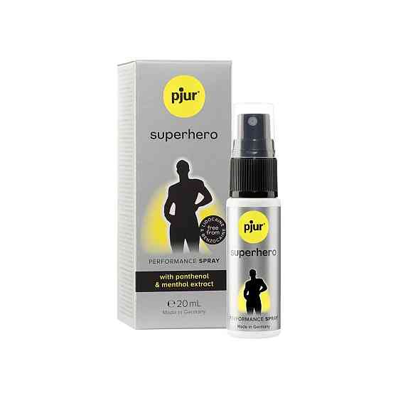 Пролонгирующий спрей pjur Superhero Spray 20 мл, впитывается в кожу, натуральные компоненты Sex Aura Киев