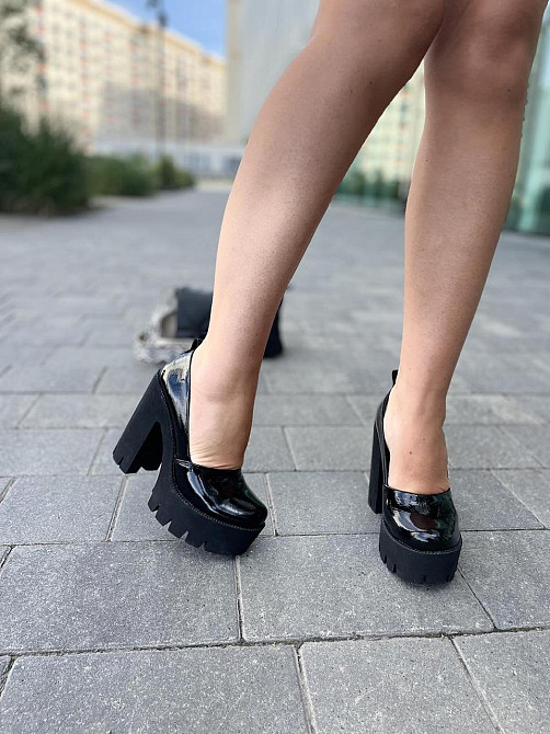 Туфлі жіночі SOFIS чорні лаковані шкіра каблук 12.5см розмір 36 (5276) Коломия - фото 3