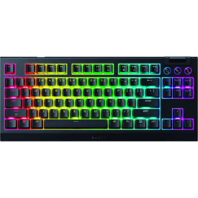 Клавіатура Razer BlackWidow V4 Low-Profile TKL Wireless/Bluetooth/USB Yellow switch UA Black (RZ03-05450100-R3M1) Вінниця - фото 1