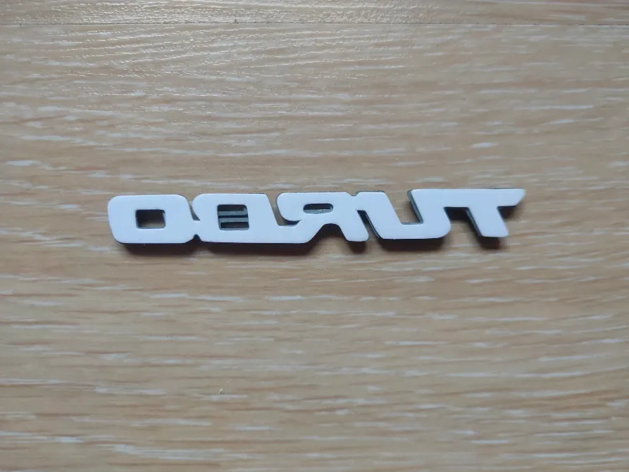 Авто наклейка Turbo Чорна Металева Київ - фото 6