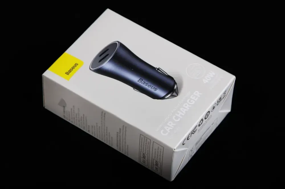 Зарядка в прикурювач 2Type-C QC 40Вт Baseus темно-серий Вінниця - фото 3