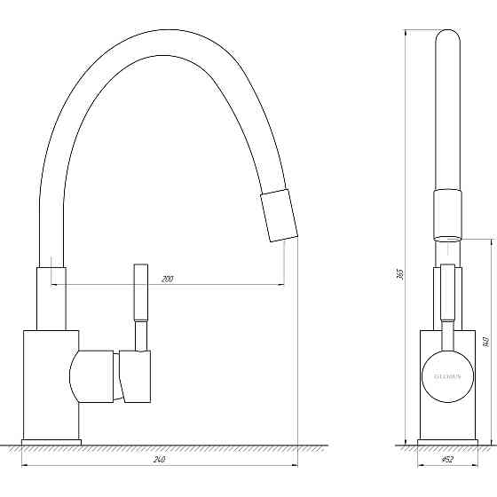 Змішувач для кухні Globus Lux LAZER GLLR-0203SB-10-BB Тернопіль