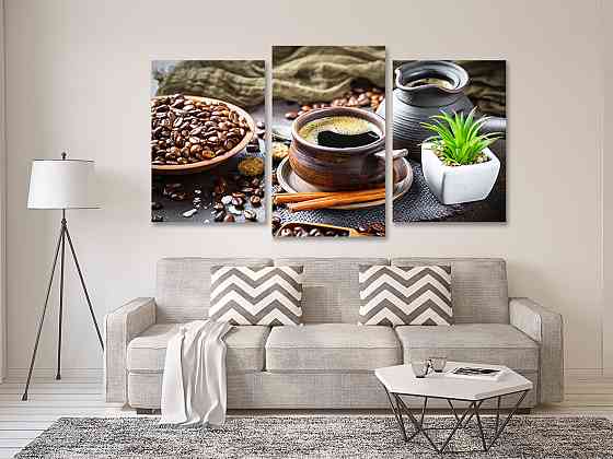 Модульная картина в гостиную / спальню Кава Art-693_3 Киев