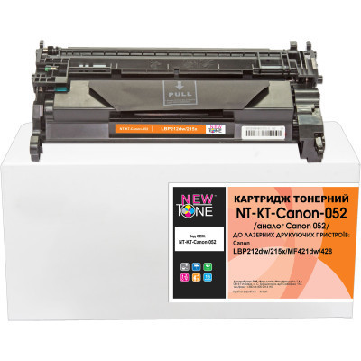 Тонер-картридж NewTone Canon LBP212dw/215x/MF421dw/428, Black (NT-KT-Canon-052) Вінниця - фото 1