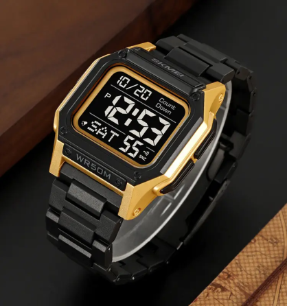 Часы мужские спортивные наручные Skmei 2264 Черный с золотистым Киев