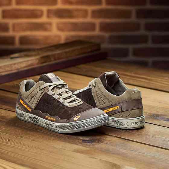 Чоловічі якісні шкіряні кросівки 381-кор Харьков