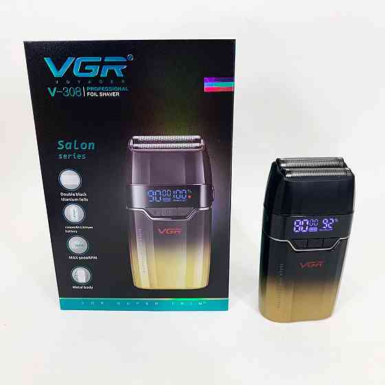 Мужская влагостойкая электробритва VGR V-308, Аккумуляторная машинка для стрижки, Бритвы электрические BH-62 Львов