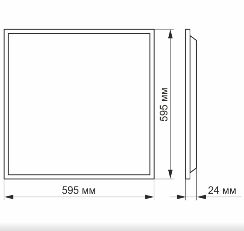 LED Панель 48W 6000К матова VL-Pb486W(2) Videx Житомир - фото 4