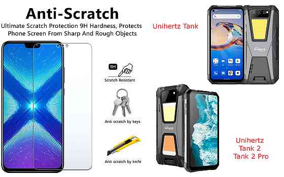 Защитное стекло NeoGlass для Unihertz Tank, Tank 2, Tank 2 Pro – ультрапрозрачное и устойчивое Киев