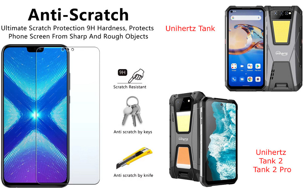 Защитное стекло NeoGlass для Unihertz Tank, Tank 2, Tank 2 Pro – ультрапрозрачное и устойчивое Киев - изображение 1