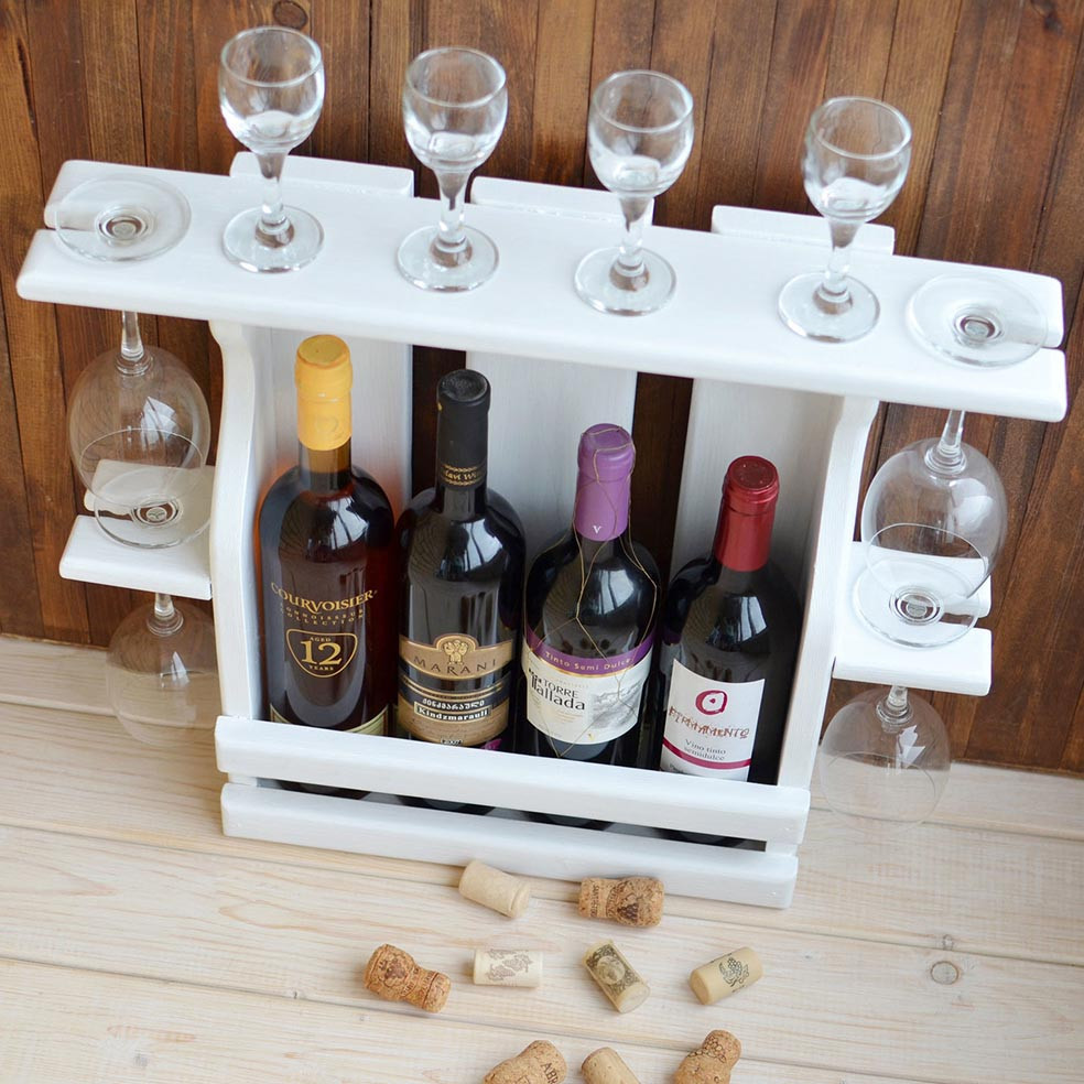 Настінна винна полиця "Накагута 4" зефір Миколаїв - фото 5