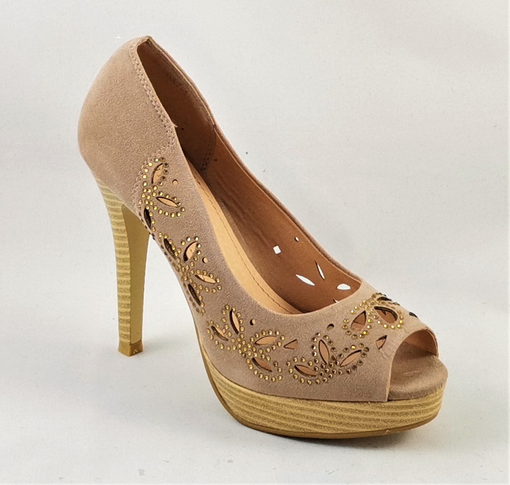 Жіночі Бежеві Туфлі на Каблуку Шпильке Замшеві Модельні (розміри: 36,37,38,39,40,41) - 37-1 Дніпро - фото 7