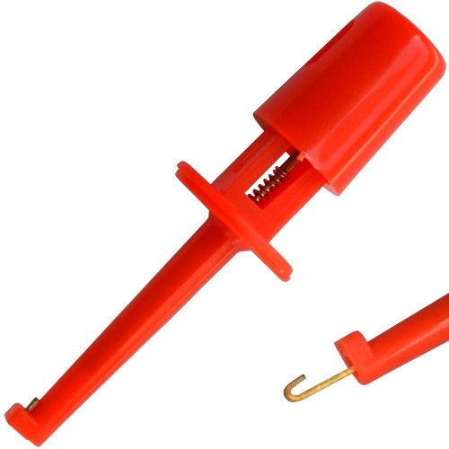Щуп-зажим типа крючок, малый, красный Полтава - изображение 1