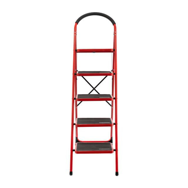 Драбина сталева, 5 сходинок, 380×260 мм, висота: 1617 мм, висота до платформи: 1215 мм INTERTOOL LT-0039 Київ - фото 4
