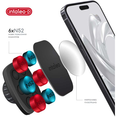 Універсальний автотримач Intaleo CM05GG 6xN52 Black (1283126576003) Вінниця - фото 2