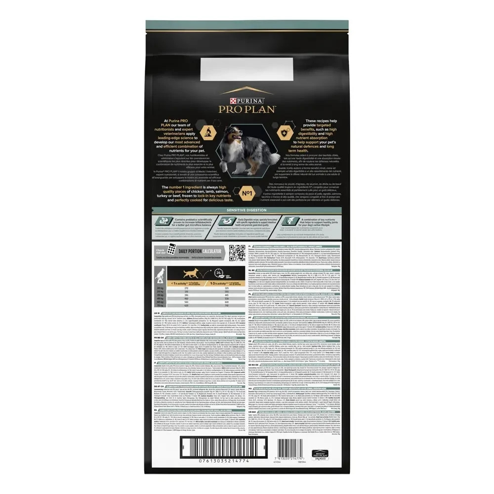 Сухий корм PRO PLAN Medium Adult 1+ Sensitive Digestion для дорослих собак середніх порід, з чутливим травленням, з ягням, 14 кг Київ - фото 2