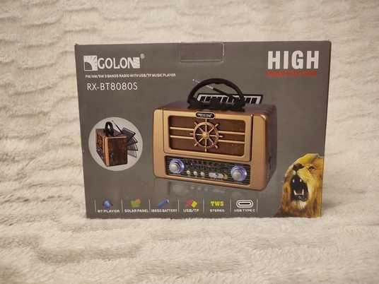 Радіоприймач Golon RX BT 8080 SOLAR акумуляторний з сонячною панеллю (Bluetooth, USB, TF, ліхтар, FM/AM/SW) Одеса - фото 5