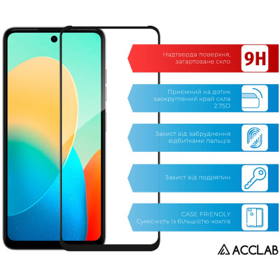 Стекло защитное ACCLAB Full Glue Tecno Spark Go 2024 Black (1283126589096) Винница - изображение 3