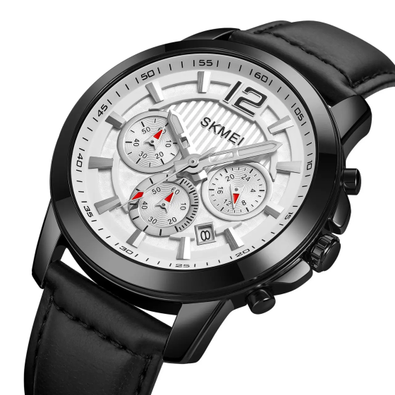 Годинник чоловічий наручний Skmei 1989 (Чорний з  сріблястим) Київ