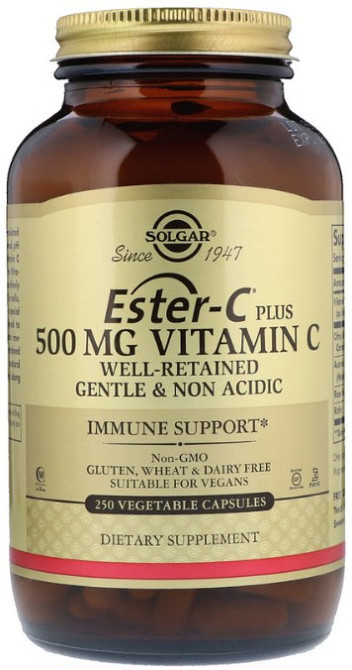 Вітамін С плюс Solgar Ester-C Plus 500 мг 250 рослинних капсул Київ - фото 1
