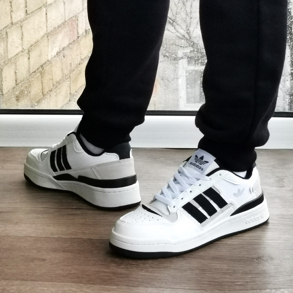 Кроссовки Adidas Мужские Белые Кожаные Адидас (размеры: 43,44) 97-1 Днепр - изображение 3