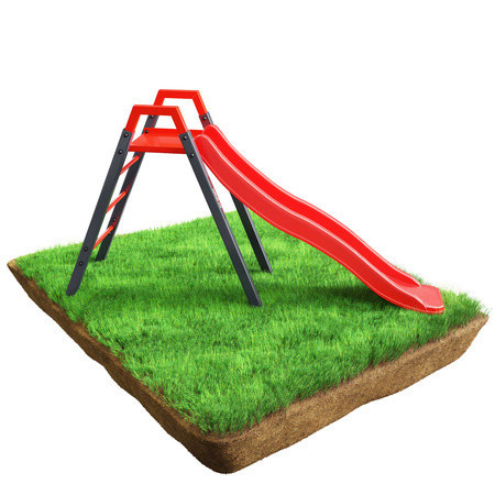 Дитяча гірка K-Sport KSOZ013S модульна - червоно-чорна Київ - фото 2