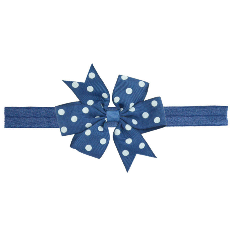 Дитяча пов'язка в горох one size синій Київ - фото 1