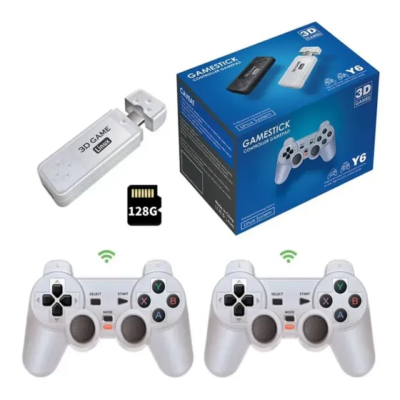 Ігрова приставка геймстик консоль Powkiddy Boyhom Y6 3D Linux Game Stick 128GB S905X2 + 11000 ігор Київ