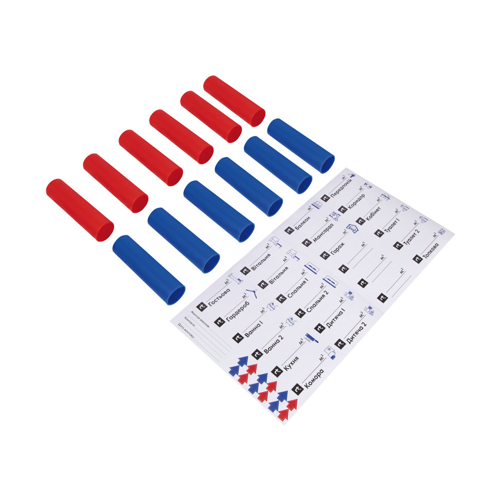 Комплект захисних втулок Thermo Alliance Standart на теплоізоляцію для труби 16 мм (червона/синя, 12 шт.) + наклейки Київ - фото 6