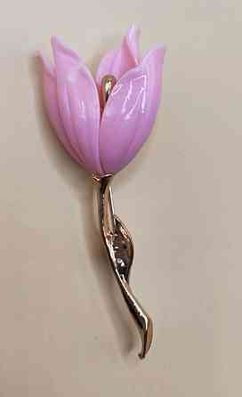 Брошка "Тюльпан"  Рожевий Сміла