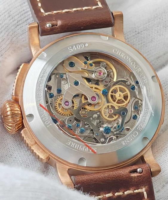 Мужские часы Pilot Bronza Chronograph Mechanical 42mm 100m Sapph. Киев - изображение 5