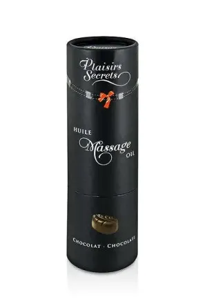 Масажна олія Plaisirs Secrets Chocolate (59 мл) з афродизіаками, їстівна, подарункове паковання Львов